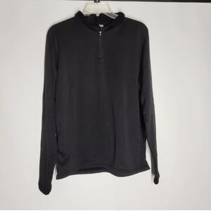 Therma Quarter Zip Black Long Sleeve Top